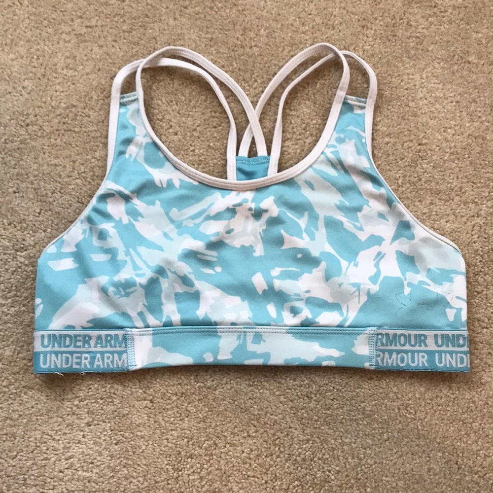 Sports Bra - Girls’ HeatGear Armour Sports Bra by Under Armour